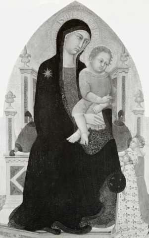 National Gallery of Art, Washington — Vanni, Lippo. Madonna and Child with Donors — particolare